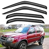 Window Visors Rain Guards for 2000 2001 2002 2003 2004 Nissan Xterra, Out-Channel Window Vent Wind Deflectors Visors Shades for 00 01 02 03 04 Nissan Xterra