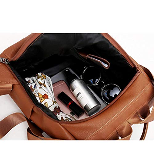 Mochila Bolsa Em Couro Feminina Impermeavel Moda Fashion (Preto)