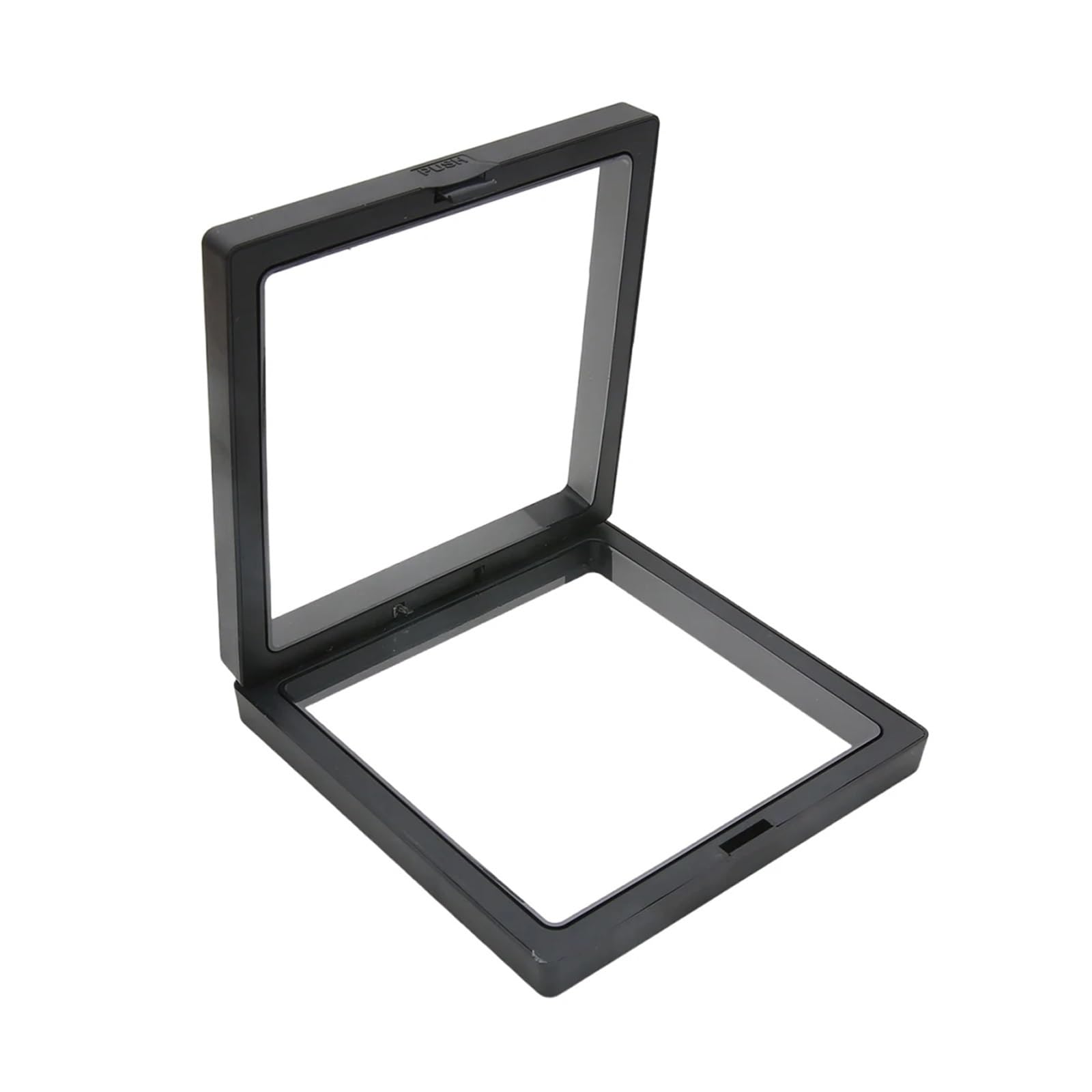 20pcs Colorful 3D Floating PE Film Jewelry Case, Free-Stand Membrane Storage Box, Ring Earring Necklace Display Frame For Earring Necklace Bracelet(Black,11cm)