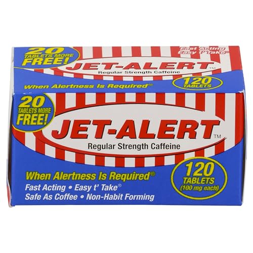 Jet-alert 100 Mg Each Caffeine Tab 120 Count Value Packs (8)