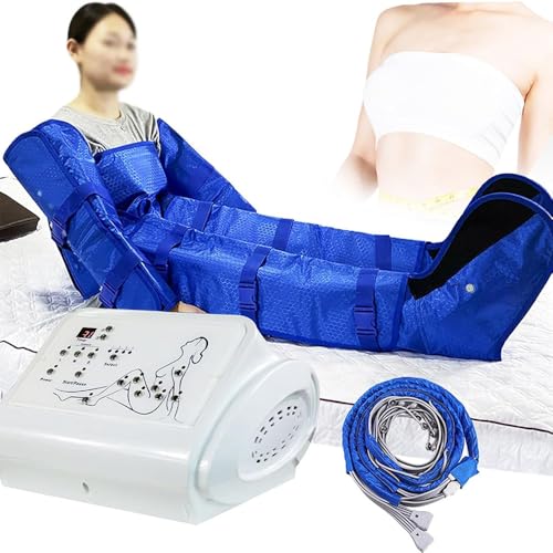Máquina eléctrica de masaje de compresión de aire para presoterapia de cuerpo completo, drenaje linfático y alivio de pérdida de peso para piernas, pies, cintura y brazos