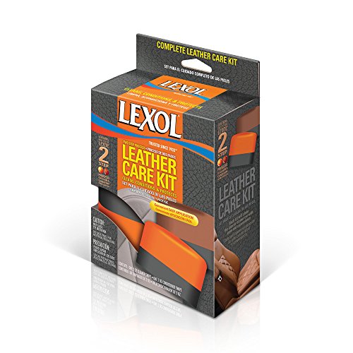 Lexol Leather Conditioner and Cleaner, 2-Step Leather Care Sponge Kit, Use on Car Leather, Furniture, Shoes, Bags, and Accessories