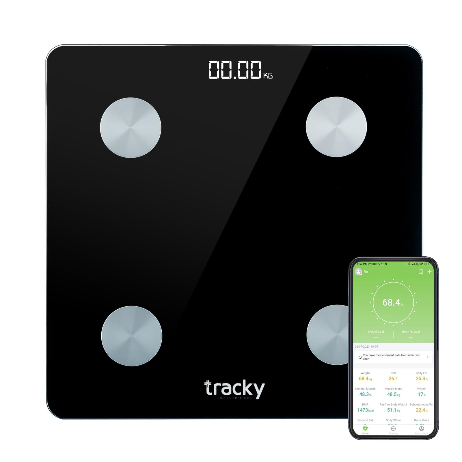 Tracky Smart Body Fat Scale BMI Scale Digital Wireless Weight Scale Body Composition Analyzer (B0CDCCMLYS) Amazon Price History, Amazon Price Tracker