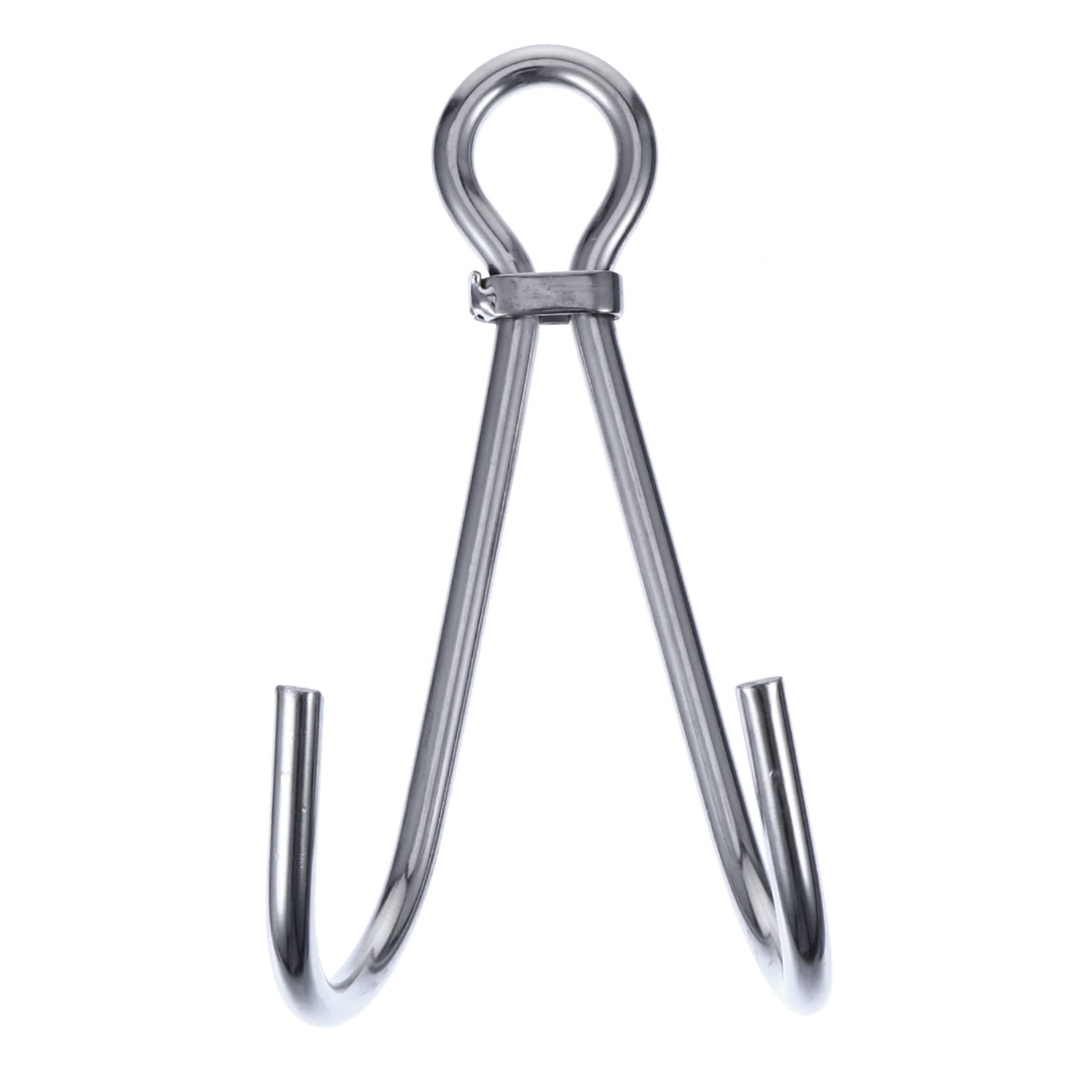 Mipcase 1Pc Stainless Steel Dual Hook for Scuba Diving Heavy Duty Diving Drift Hook Resistant Underwater Equipment