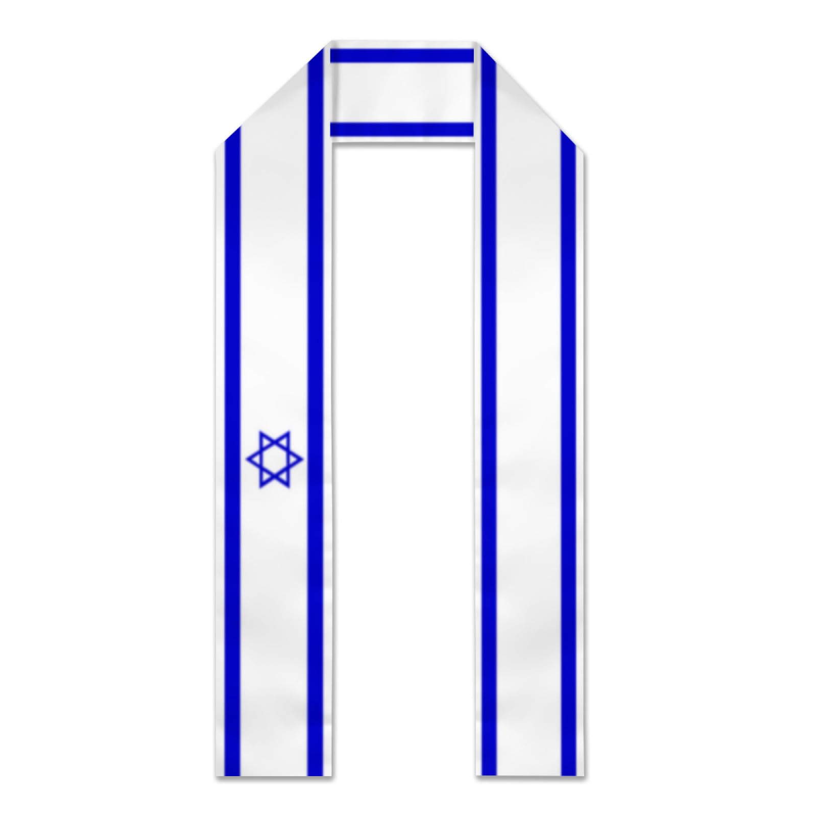 Vintage Israel Israeli Flag Graduation Stole Sash Shawl for Men Women Thickened Scarf Flattenedfor International Students Teachers Study Aboard Graduate Gift 72 inches Unisex