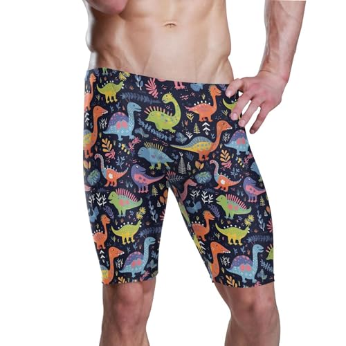 Cute Dinosaur Dino Animal Men's Swim Jammers Swimsuit M B0401332