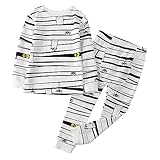 Owlivia Christmas Halloween Pajamas For Family, Organic Cotton Holiday Pjs Matching Sets(2-Piece Toddlers, 2-3T, Halloween Mummy)