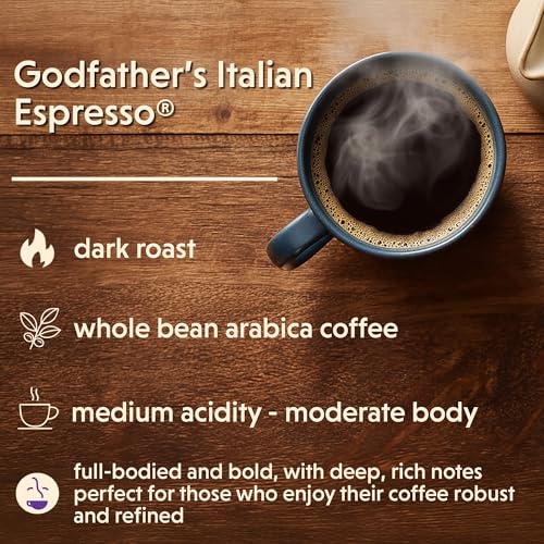 Godfather’s Italian Espresso, Café en Grano, 1 lb miniatura 2