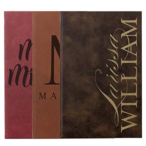 United Craft Supplies Custom Leather Journals to Write in for Women | Rustic - 10 Designs | Lined Pages, Professional Engraved Notebooks w Name - Personalized Gift for Birthday, Christmas, Sister