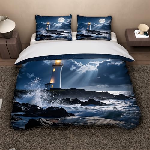 Housse de couette 140x200cm avec fermeture eclair parure lit microfibre - 3