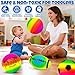 5 Pack Sports Balls Set for Kids & Toddlers - Includes 8.5'' Basketball Soccer Football Volleyball & Rainbow Playground Ball, Inflatable Bouncy Balls Toys Gift for Indoor Outdoor Party Games Play