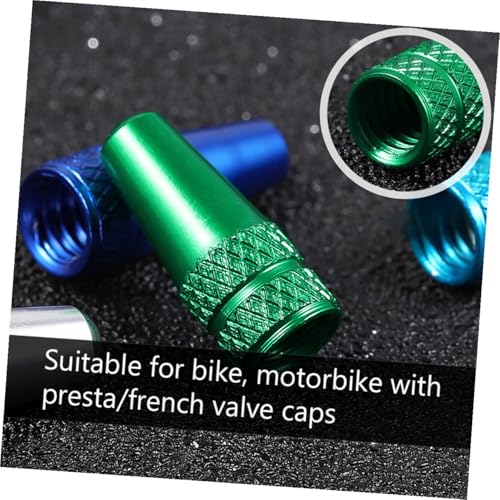 30 piezas Tapas de Válvula para Neumáticos de Bicicleta estilo francés, tapas metálicas anodizadas mecanizadas para prevenir fugas, suciedad y agua, de fácil instalación para bicicletas de carretera y montaña, color surtido miniatura 7