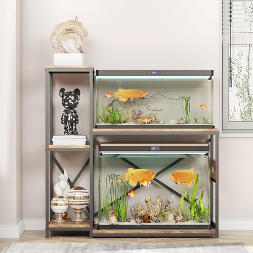 Image of Fish Tank Stand for up to 29 Gallon Aquarium, Reptile Terrariums Tank Stand, Reptile Tank Stand with Stable Metal Frame