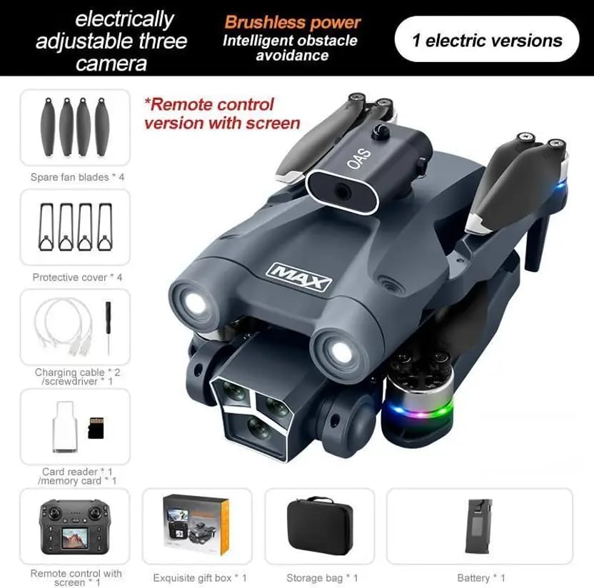Image of M3 Ultra Drone with Gimbal Camera & Remote Screen | Easy-Control for Kids & First-Time Flyers | Stable Flight, One-Key Takeoff, Foldable Beginner Drone