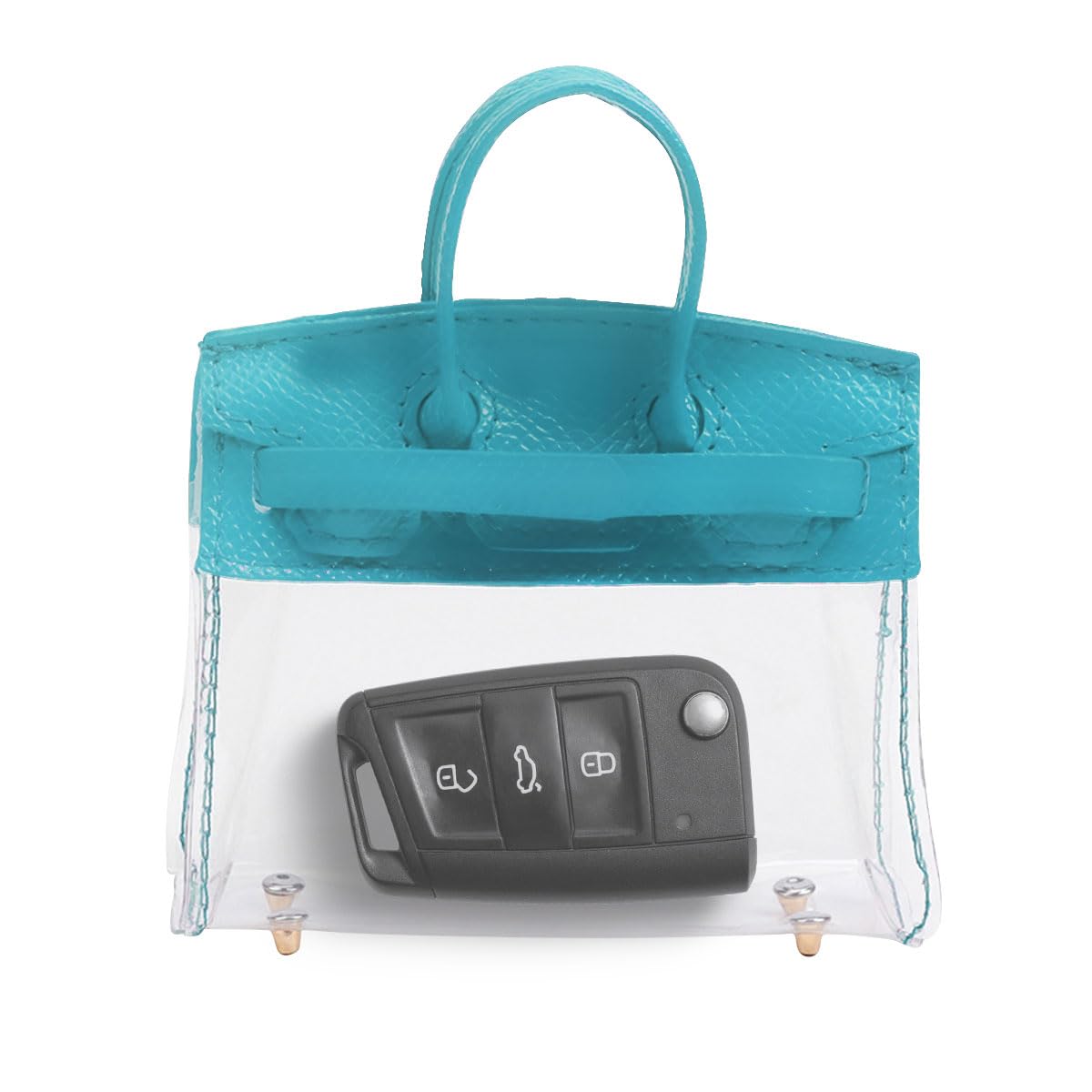 Mini Creative Car Key Case, Small Transparent Handbag Keys Holder, Keychain Bag Car Key Fob Case for Woman Girl-image-28