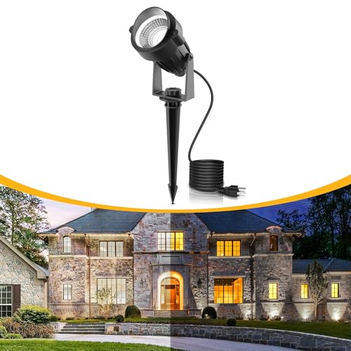 Image of L LOHAS LED 5W Dusk to Dawn Outdoor Spotlight 6000K Landscape Light 1 Pack