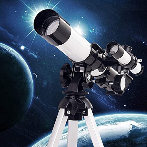 Telescopio refractor astronómico 400mm con trípode y soporte para celular miniatura 1