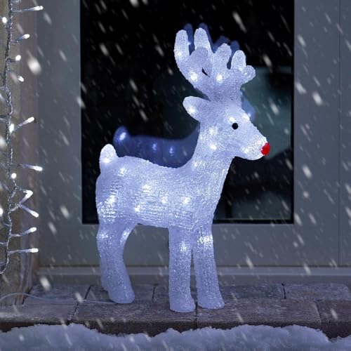 Festive Lights 40 cm große Weihnachtsfigur aus Acryl für drinnen und...