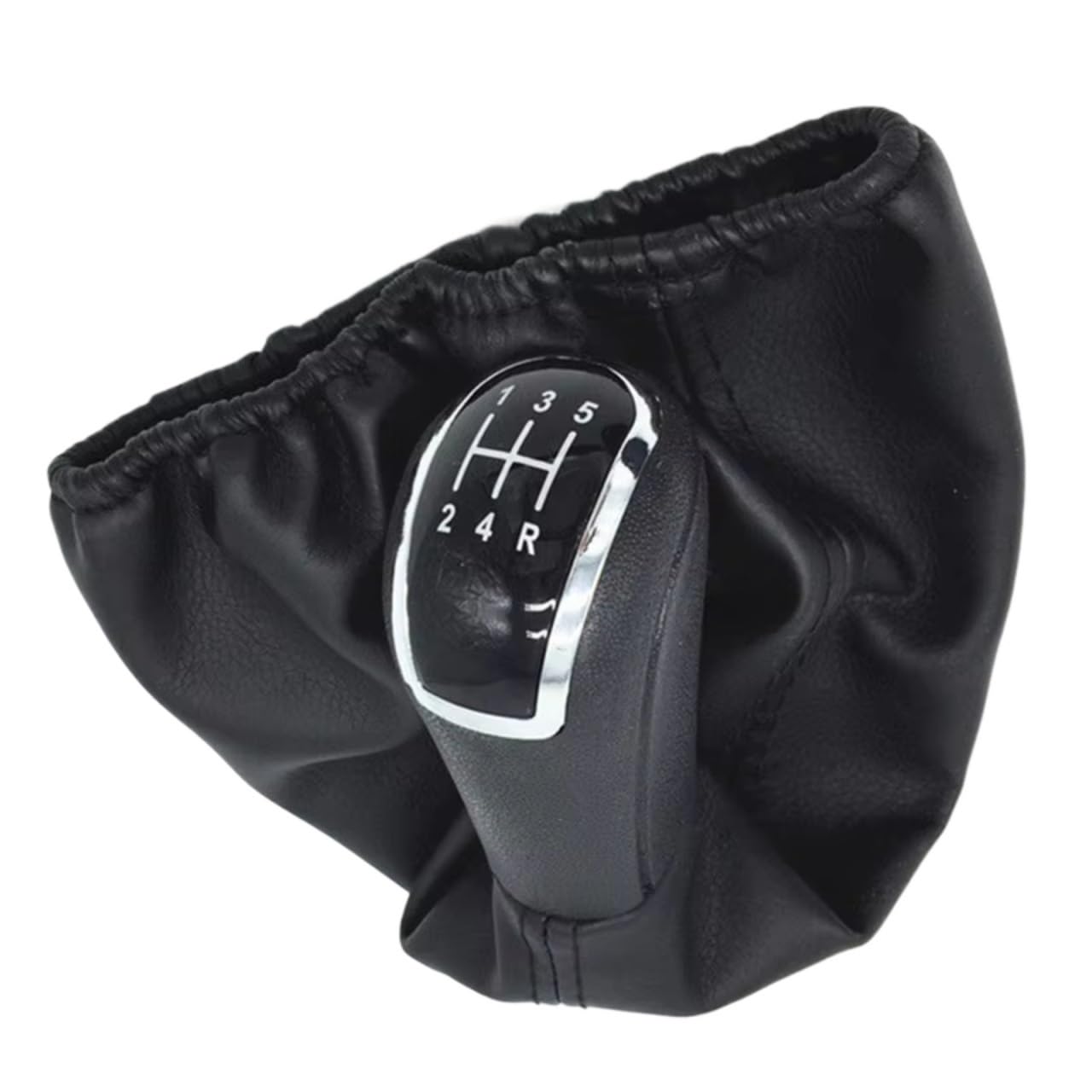 HILLAR Car Gear Stick Knob for Benz C-Class W202 W208 E-Class W210 W203 S203 / W245 W169 (04-12)/ W168 (97-04) 5/6 Speed Car Shift Gear Knob(Black 12345R)