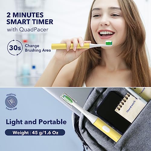 Image of ARISSON Sonic Electric Toothbrush for Adults and Kids, 40,000 VPM Power Toothbrush, 1.5H Fast Charge Ultrasonic Electric Toothbrushes with 2 Minutes Smart Timer, White on New Corn