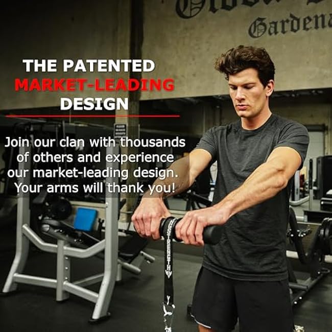 Vikingstrength Forearm Strengthener with Patented Thick Handles - Wrist Roller for Forearm Exercise, Grip Strength, and Injury Prevention