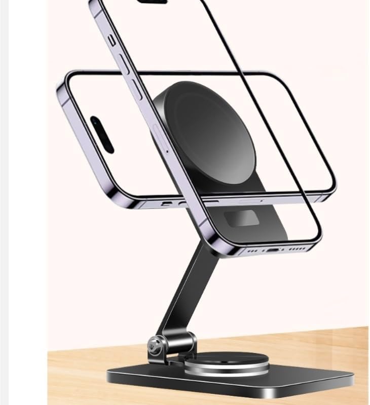 Aluminum Alloy Book Stand Black Reading Rack 360° Rotation Holder