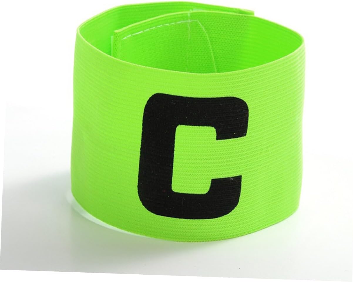 Kisangel 4pcs Adjustable Soccer Captain Armbands High Elastic Player Bands Bright Colors for Youth and Adult Football and Basketball Teams