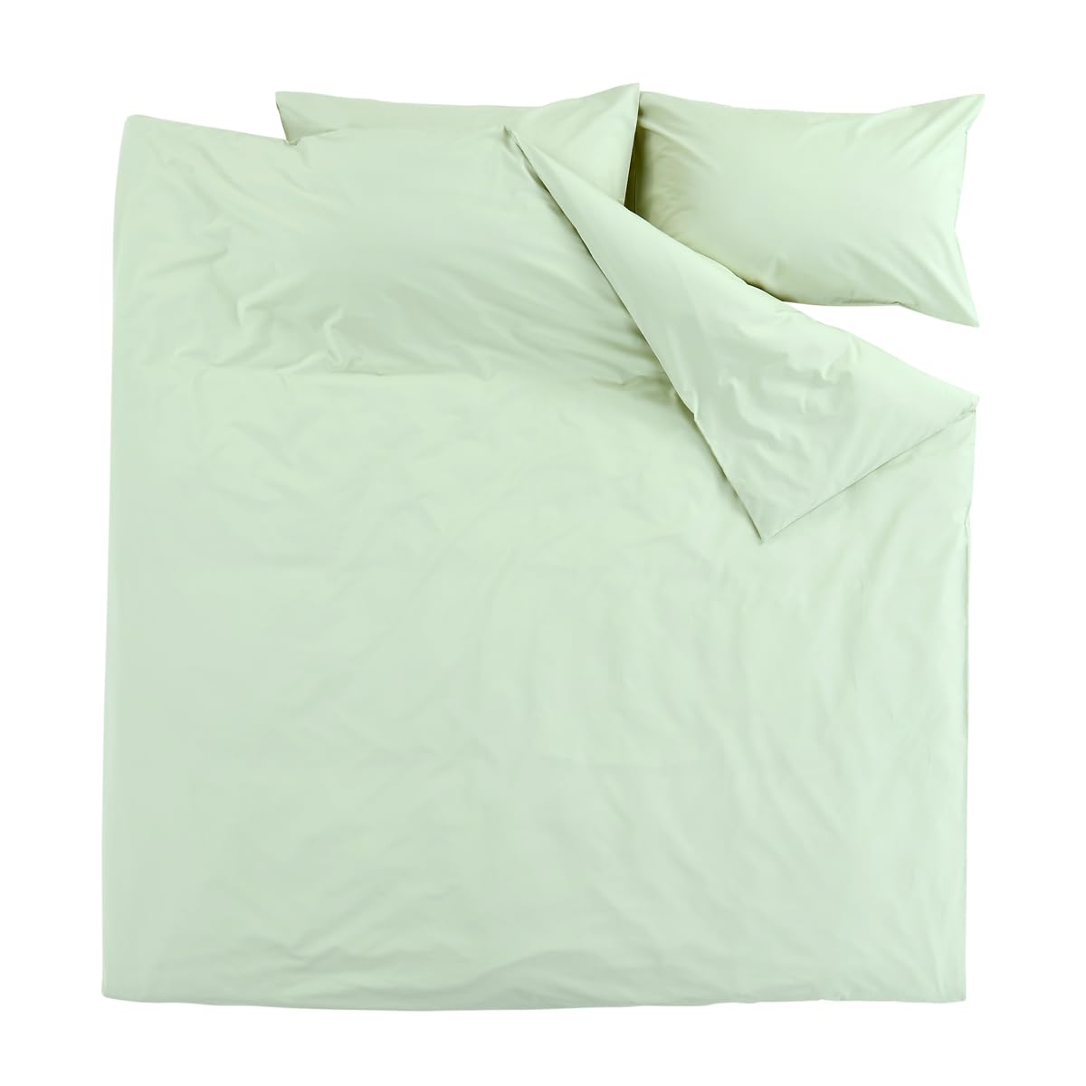 Christy 200TC Organic Double Duvet Cover Set, Sage - Image 2