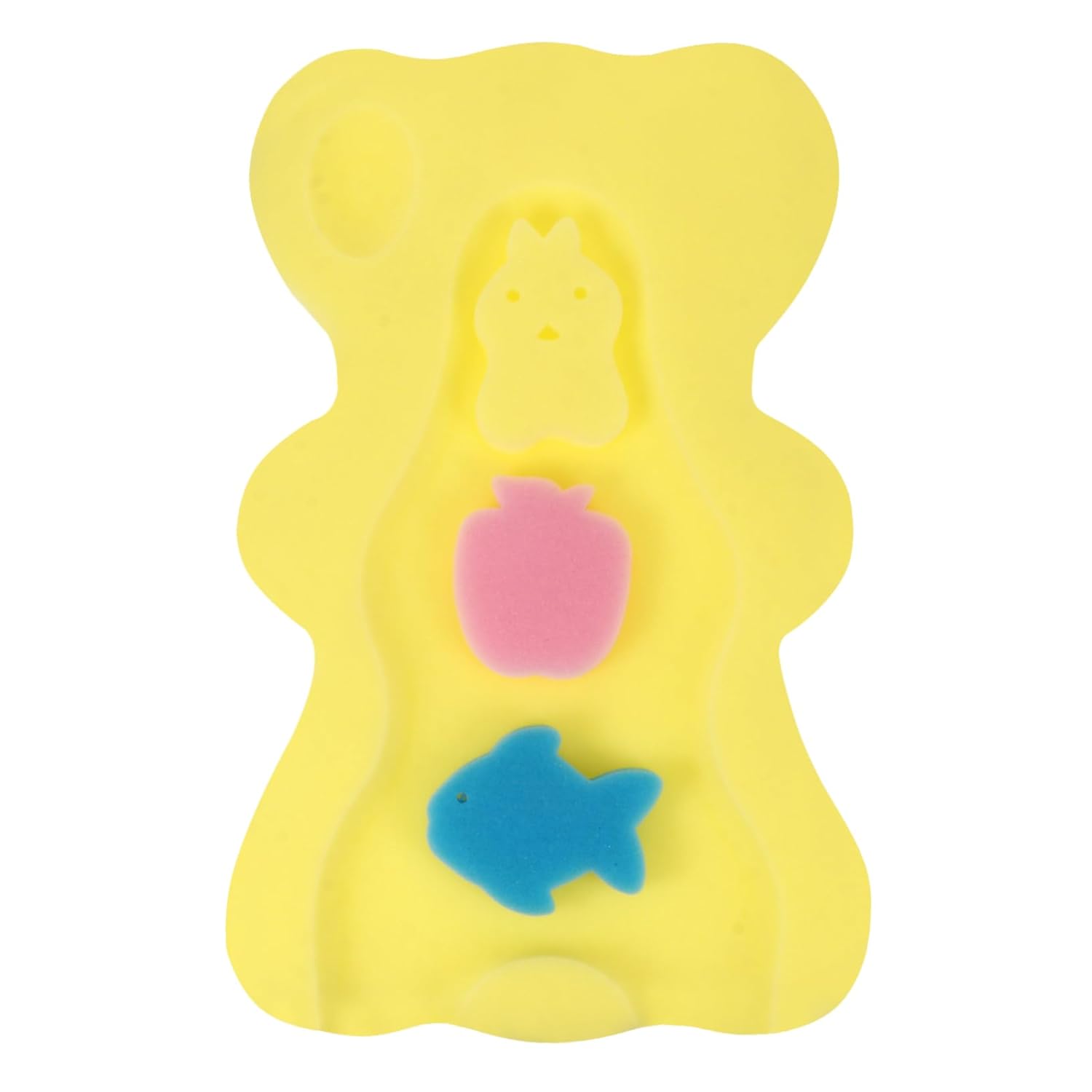 ibasenice Bath Sponge Cushion Comfy Skid Boy Girl Bath Mat for Safe Bathing Lightweight Quick Drying Sponge Bear Shape Support for Head and Neck Sinks and Tubs