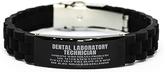 Badass Dental Laboratory Technician Gifts for Men Women, Dental Laboratory Technician Glidelock Bracelet Birthday Gifts For Men Women Friend Holiday Christmas Present Gifts for Dental Laboratory