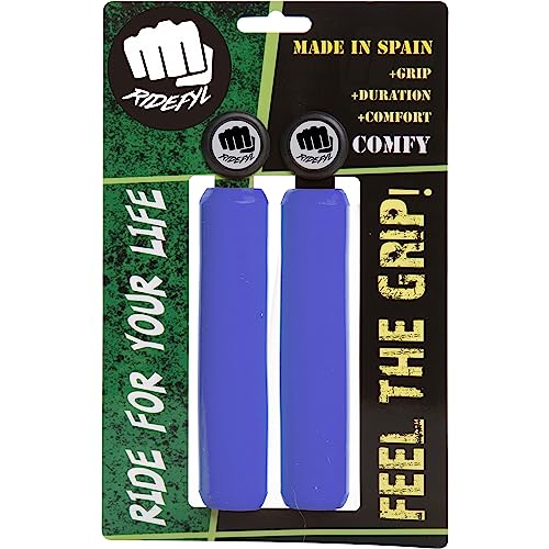RIFYL (Comfy) Juego de puños para Bicicleta o Mountain Bike, Color Azul, diámetro 32mm