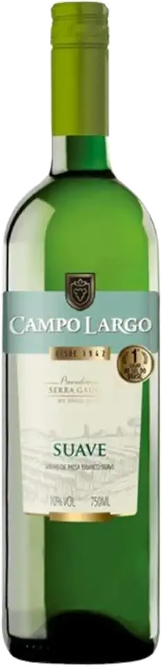 VINHO NACIONAL CAMPO LARGO SUAVE BRANCO 750ML