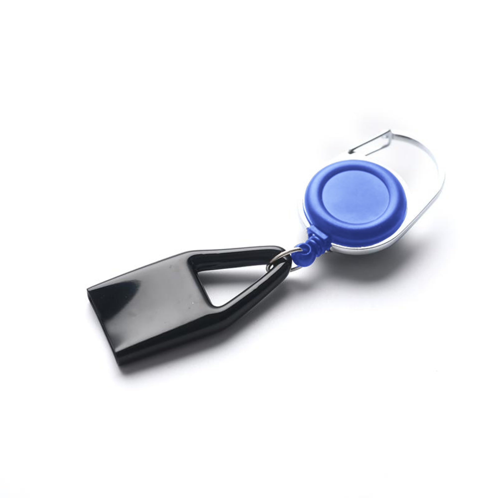 Lightweight Retractable Lighter Holder - 11.8 Inch Blue Leash Lighter Keychain Holder for Standard Size Lighters - Portable Lighter Keeper Plastic and Metal Belt Clip