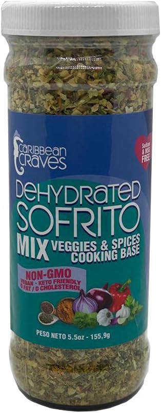 Caribbean Craves - Dehydrated Sofrito Mix | No-MSG, Vegan, Keto Friendly, Natural Ingredients (5.5, 1)
