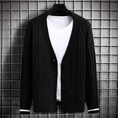 Men's Sweater Cardigan Slim Fit Single Breasted Solid Knitted Cardigan Causal Sweatercoat4