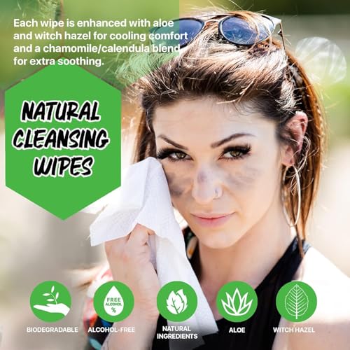 Image of The Klean Freak Body Wipes - 12 count Individually Wrapped | Showerless Body Wipe for Women & Men | Sustainable Bodywipes for Gym, Travel, Camping | Tea-Tree