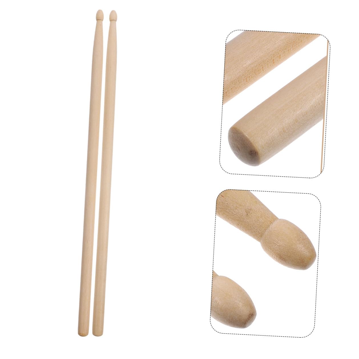 VICASKY 12paare Schlagzeugstöcke aus Holz Drumsticks für Musikunterricht und Übung Komfortabler Griff Ausgewogene Balance Glatte Oberfläche für Präzision und Kontrolle