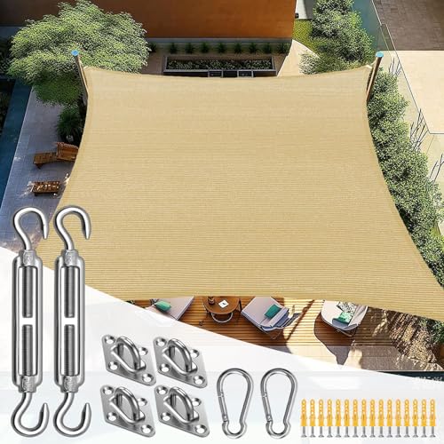 Kit de herrajes para toldo vela resistente retráctil que soluciona la flacidez en el patio 4