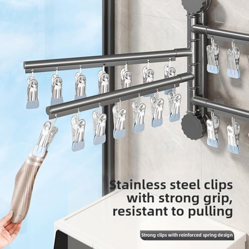 Porte-serviettes mural à bras rotatifs gris support ventouse douche