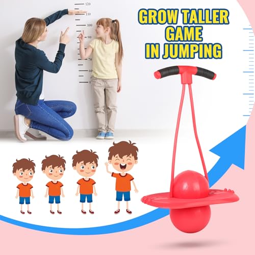 FAHKNS Pogo Ball for Kids - Jumping Toy for Ages 5+,Sturdy Pogo Stick Alternative with Handle,Safe Hopper Ball for Outdoor Play, Boys & Girls