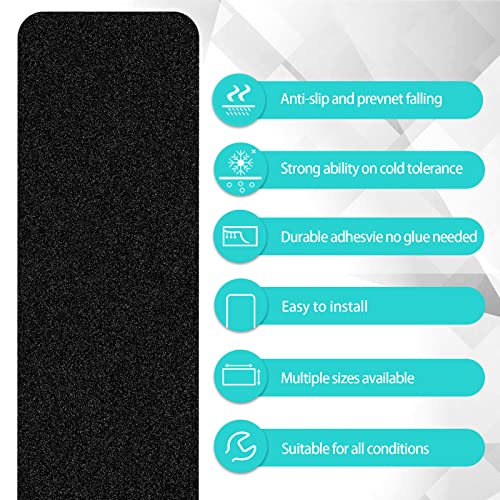 Tostair Non Slip Outdoor Stair Treads,6"X24"(8-Pack),Black Pre-Cut 80 Grit Anti Slip Grip Tape,Non Skid Heavy Duty Traction Adhesive Step Stripes For Staircase,Skateborad And Deck. #TOP3