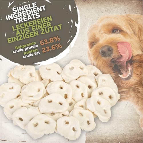 Schweinenasen für Hunde 500g (ca. 15-20 Stück) | Getrocknete Schweinenasen Kausnack | 100% natürlich | Getreidefrei | Luftgetrocknet | Kauartikel für kleine & große Hunde