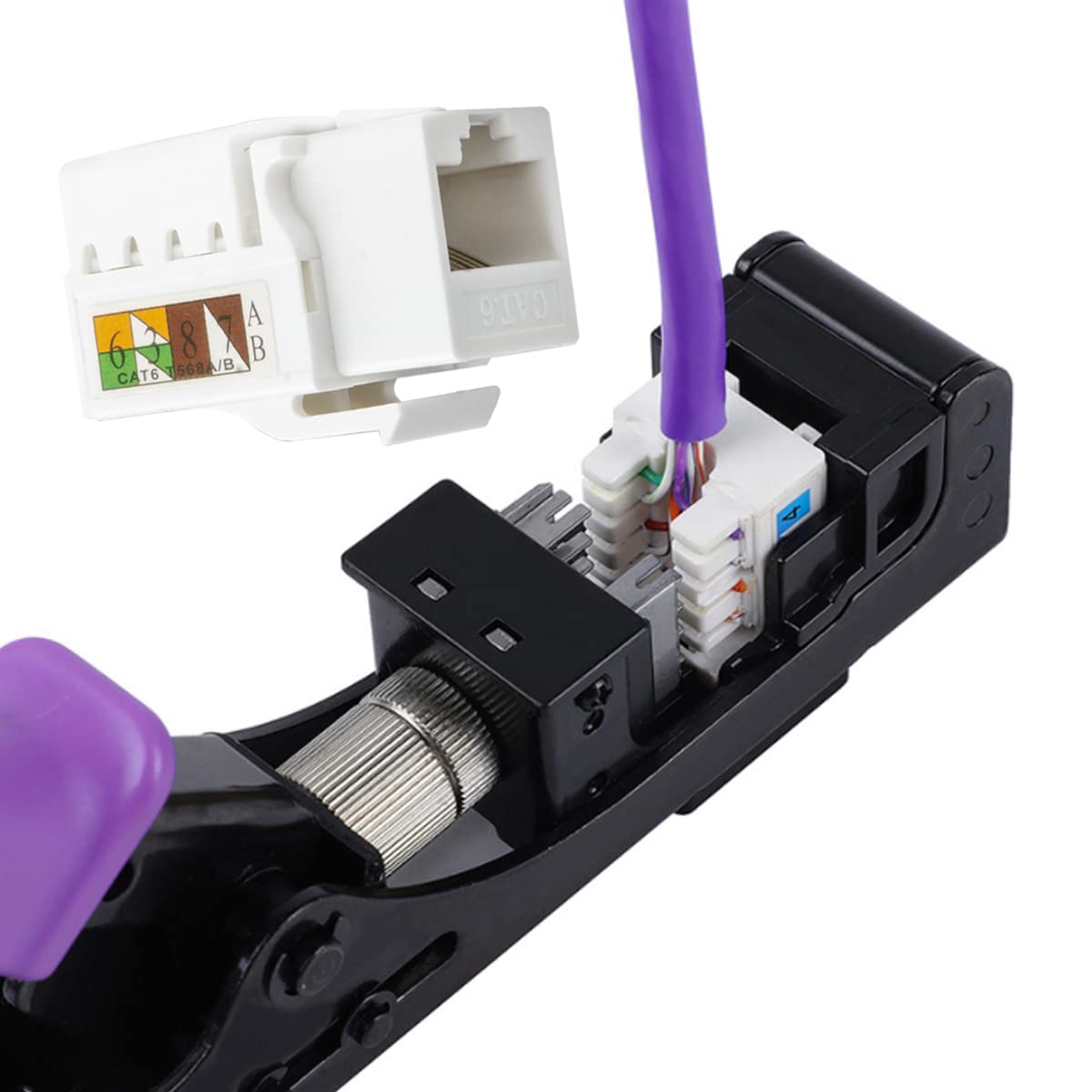 ZIWIMEGO 25 Pack Cable Creation RJ45 Keystone Jack UL Listed, Cat6 Keystone Jacks Modular Female Connectors Keystone Cat5E (CAT5E)