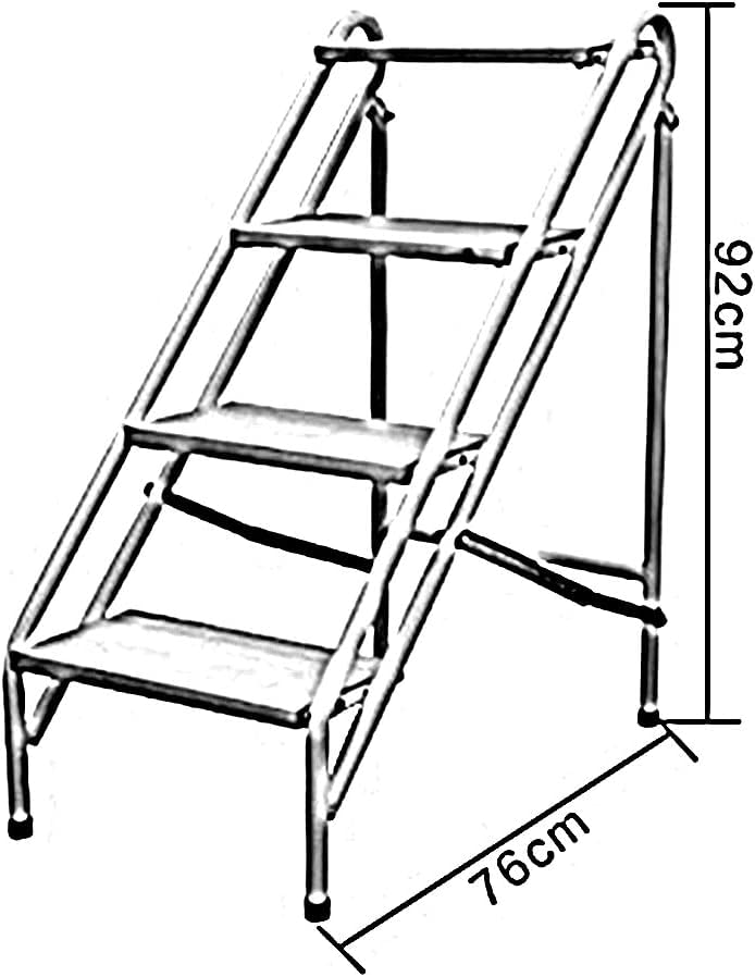 Taburete de escalera plegable multifunción y escalera doméstica de 4 capas 5