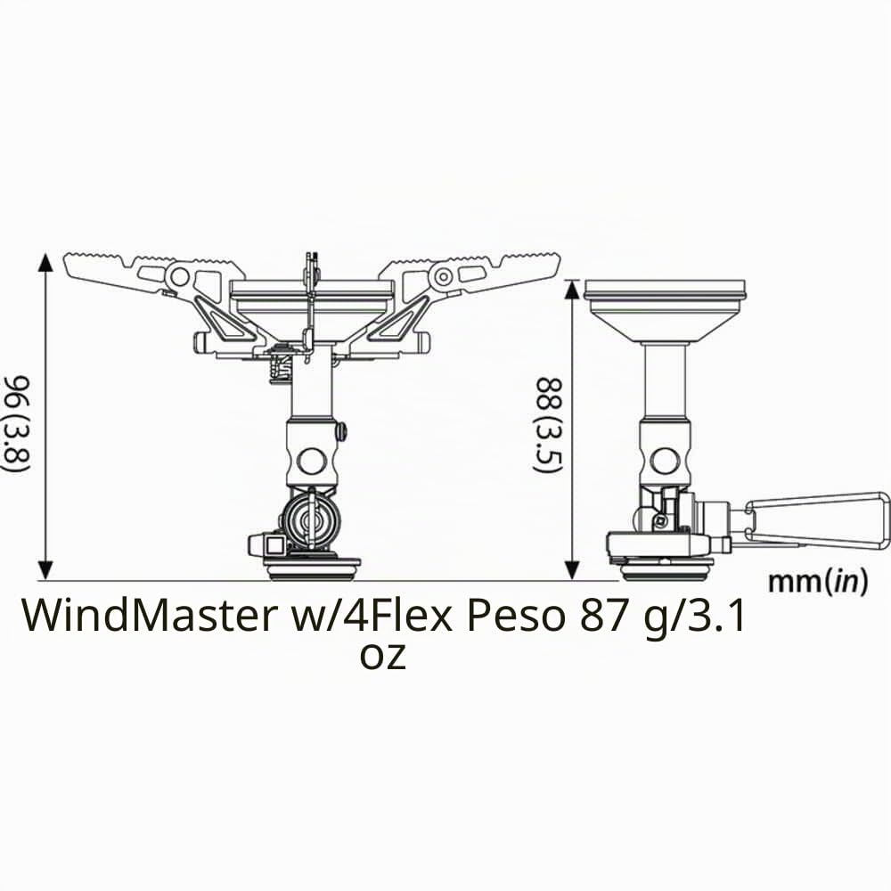 SOTO WindMaster Fornello a Gas Campeggio – Fornello Outdoor Ultraleggero (87 g) con Accensione Piezo Stealth Igniter, Testa Bruciatore Concava Antivento, Micro Regulator per Cartuccia a Vite