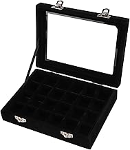 Velvet Jewellery Box Jewellery Organiser for Ring Earring Necklace Jewellery Display Box Storage Box Jewellery Showcase with Lid for Women Girl