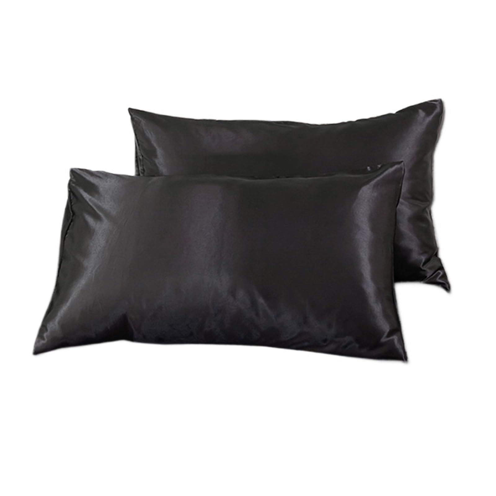LYXYGMV Stain Pillowcase Silky Soft Pillow Cover for Bedrooms(Black,50x75cm)