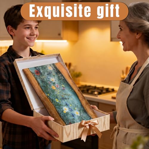 Maple Wildflower Glass Cutting Board 11x15 Inch Large Tempered for Kitchen by Acellegic - Used condition - Image 5