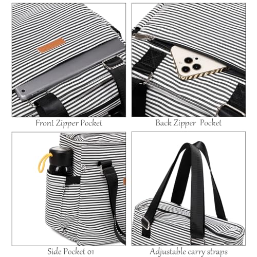 Bolsa Tote de Lona Resistente para Mujer con Múltiples Bolsillos miniatura 4
