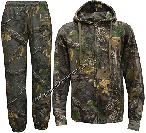 Survêtement zippé pour homme, motif jungle, pêche, chasse, grandes tailles, Costume camouflage, L Cover